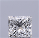 Natural Diamond 0.66 Carats, Princess with  Cut, E Color, VVS1 Clarity and Certified by GIA