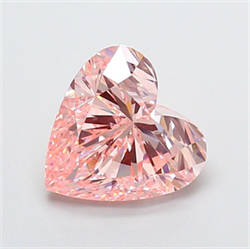 Picture of Lab Grown Diamond 3.50 Carats, Heart with  Cut, Fancy Intense Pink Color, VVS2 Clarity and Certified by IGI