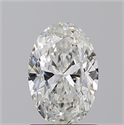 Natural Diamond 1.30 Carats, Oval with  Cut, H Color, SI2 Clarity and Certified by GIA