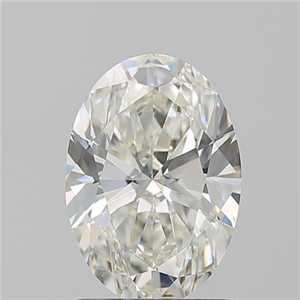 Foto Diamante Natural 1.50 quilates, Ovalado , Color J, claridad VVS2 y certificado GIA de