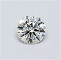 Natural Diamond 0.40 Carats, Round with Excellent Cut, K Color, VVS2 Clarity and Certified by GIA