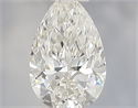 Natural Diamond 0.38 Carats, Pear with  Cut, G Color, VVS2 Clarity and Certified by IGI