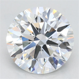 Picture of Lab Grown Diamond 3.40 Carats, Round with Excellent Cut, D Color, VVS1 Clarity and Certified by GIA