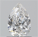 Natural Diamond 0.90 Carats, Pear with  Cut, E Color, VS2 Clarity and Certified by GIA