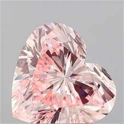 Picture of Lab Grown Diamond 3.07 Carats, Heart with  Cut, Fancy Intense Pink Color, VVS2 Clarity and Certified by IGI
