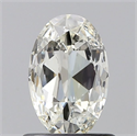 Natural Diamond 0.49 Carats, Oval with  Cut, J Color, SI1 Clarity and Certified by GIA