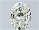 Natural Diamond 1.70 Carats, Oval with  Cut, K Color, SI1 Clarity and Certified by GIA