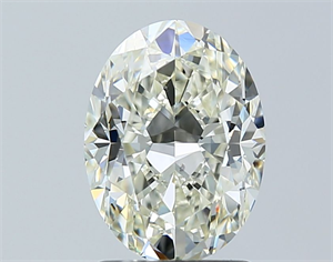 Picture of Natural Diamond 1.70 Carats, Oval with  Cut, K Color, SI1 Clarity and Certified by GIA