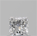 Natural Diamond 0.57 Carats, Princess with  Cut, E Color, VS2 Clarity and Certified by GIA