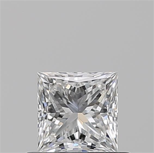 Picture of Natural Diamond 0.57 Carats, Princess with  Cut, E Color, VS2 Clarity and Certified by GIA