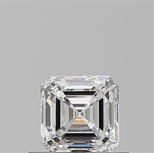Foto Diamante Natural 0.51 quilates, Asscher , Color F, claridad VS1 y certificado GIA de