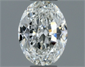 Natural Diamond 0.51 Carats, Oval with  Cut, H Color, SI1 Clarity and Certified by GIA