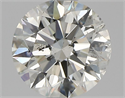 Natural Diamond 0.90 Carats, Round with Excellent Cut, J Color, SI2 Clarity and Certified by GIA