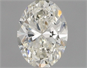 Natural Diamond 0.50 Carats, Oval with  Cut, J Color, VVS1 Clarity and Certified by GIA