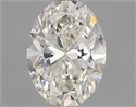 Natural Diamond 0.50 Carats, Oval with  Cut, J Color, VVS1 Clarity and Certified by GIA
