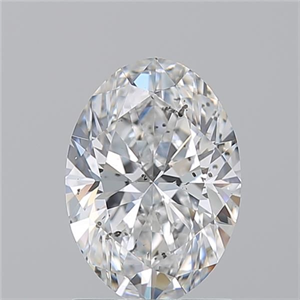 Picture of Natural Diamond 1.51 Carats, Oval with  Cut, E Color, SI2 Clarity and Certified by GIA
