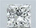 Natural Diamond 1.01 Carats, Princess with  Cut, I Color, VS2 Clarity and Certified by GIA