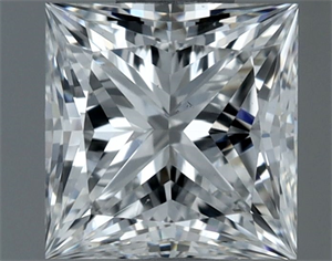 Picture of Natural Diamond 0.70 Carats, Princess with  Cut, E Color, VS2 Clarity and Certified by GIA