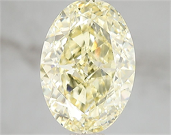 Picture of Lab Grown Diamond 3.01 Carats, Oval with  Cut, Fancy Intense Yellow Color, VS2 Clarity and Certified by IGI