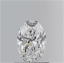 Natural Diamond 0.60 Carats, Oval with  Cut, D Color, VVS1 Clarity and Certified by GIA