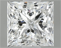 Natural Diamond 0.80 Carats, Princess with  Cut, E Color, SI1 Clarity and Certified by GIA