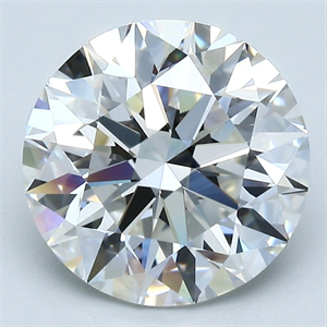 Picture of Natural Diamond 3.70 Carats, Round with Excellent Cut, G Color, VVS2 Clarity and Certified by GIA