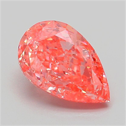 Picture of Lab Grown Diamond 2.13 Carats, Pear with  Cut, Fancy Vivid Pink Color, VS1 Clarity and Certified by IGI