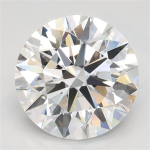 Picture of Lab Grown Diamond 2.45 Carats, Round with Ideal Cut, D Color, IF Clarity and Certified by IGI