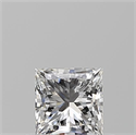 Natural Diamond 0.51 Carats, Princess with  Cut, F Color, VS1 Clarity and Certified by GIA