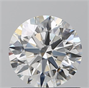 Natural Diamond 0.90 Carats, Round with Excellent Cut, H Color, VVS2 Clarity and Certified by GIA
