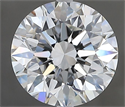 Natural Diamond 2.20 Carats, Round with Excellent Cut, F Color, VVS2 Clarity and Certified by GIA