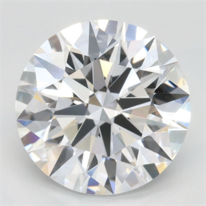 Picture of Lab Grown Diamond 3.01 Carats, Round with Ideal Cut, D Color, IF Clarity and Certified by IGI