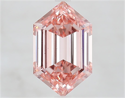 Picture of Lab Grown Diamond 3.01 Carats, HEXAGONAL with  Cut, Fancy Vivid Pink Color, VS2 Clarity and Certified by IGI