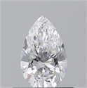 Natural Diamond 0.52 Carats, Pear with  Cut, D Color, SI1 Clarity and Certified by GIA