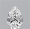 Natural Diamond 0.50 Carats, Pear with  Cut, D Color, VVS2 Clarity and Certified by GIA