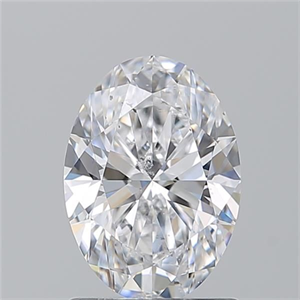 Picture of Natural Diamond 1.31 Carats, Oval with  Cut, D Color, SI2 Clarity and Certified by GIA