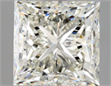 Natural Diamond 3.00 Carats, Princess with  Cut, K Color, VS1 Clarity and Certified by GIA