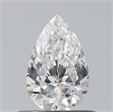 Natural Diamond 0.50 Carats, Pear with  Cut, E Color, VVS1 Clarity and Certified by GIA
