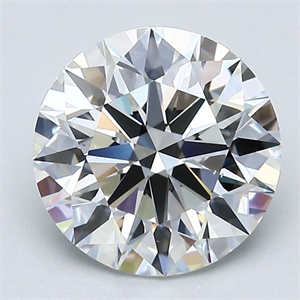 Foto Diamante Natural 2.60 quilates, Redondo , Color F, claridad VS2 y certificado GIA de