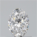 Natural Diamond 0.50 Carats, Oval with  Cut, D Color, VVS2 Clarity and Certified by GIA