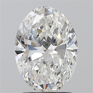 Picture of Natural Diamond 1.70 Carats, Oval with  Cut, G Color, SI2 Clarity and Certified by GIA