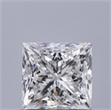 Natural Diamond 0.71 Carats, Princess with  Cut, F Color, VS1 Clarity and Certified by GIA