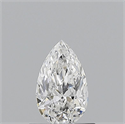 Natural Diamond 0.50 Carats, Pear with  Cut, E Color, VS2 Clarity and Certified by GIA