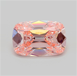 Picture of Lab Grown Diamond 4.16 Carats, Cushion with  Cut, Fancy Intense Pink Color, VVS2 Clarity and Certified by IGI