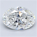 Natural Diamond 4.01 Carats, Oval with  Cut, F Color, VS1 Clarity and Certified by GIA