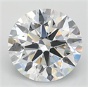 Lab Grown Diamond 2.60 Carats, Round with Ideal Cut, D Color, VVS1 Clarity and Certified by IGI
