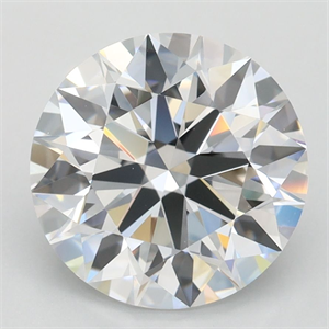 Picture of Lab Grown Diamond 2.60 Carats, Round with Ideal Cut, D Color, VVS1 Clarity and Certified by IGI