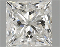 Natural Diamond 0.44 Carats, Princess with  Cut, H Color, SI1 Clarity and Certified by GIA