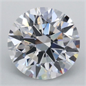 Lab Grown Diamond 1.59 Carats, Round with Ideal Cut, D Color, VVS2 Clarity and Certified by IGI