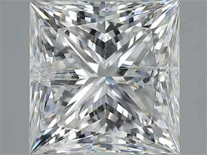 Picture of Natural Diamond 2.90 Carats, Princess with  Cut, G Color, I2 Clarity and Certified by GIA